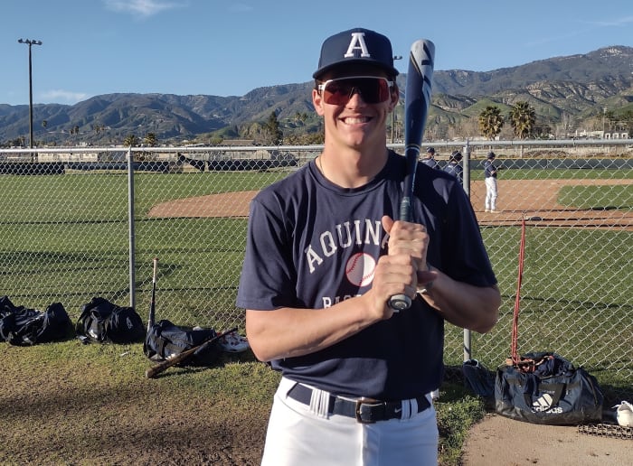 Aquinas San Bernardino baseball star Eric Bitonti photos by John Murphy Feb 20 2023030620232909
